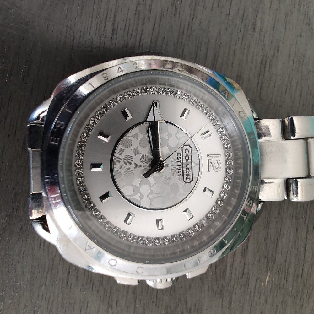 Coach Stainless Steel Watch with Crystal